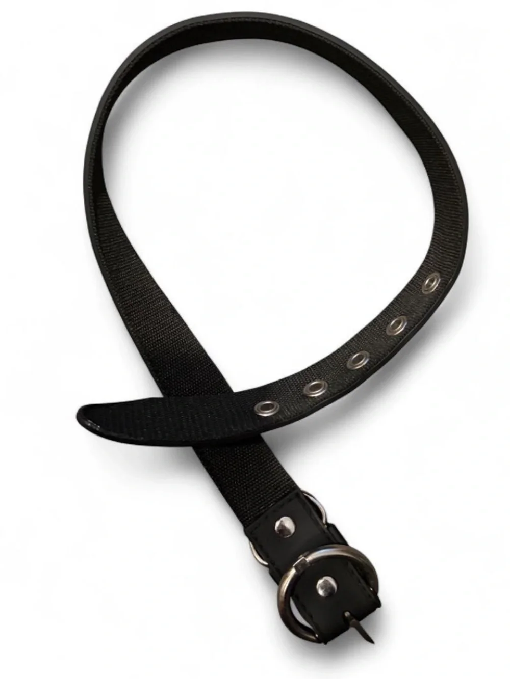 Black Dog Collar with Multicolor Monogram
